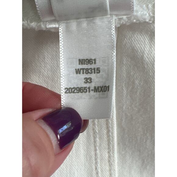 NWT Madewell Kick Out Crop Jeans in Pure White Size 33 - Picture 14 of 15